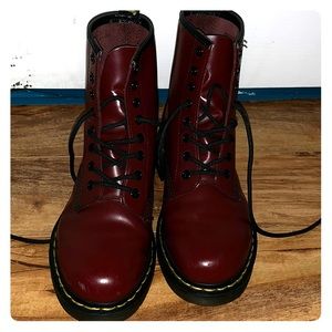 Cherry red doc martens
